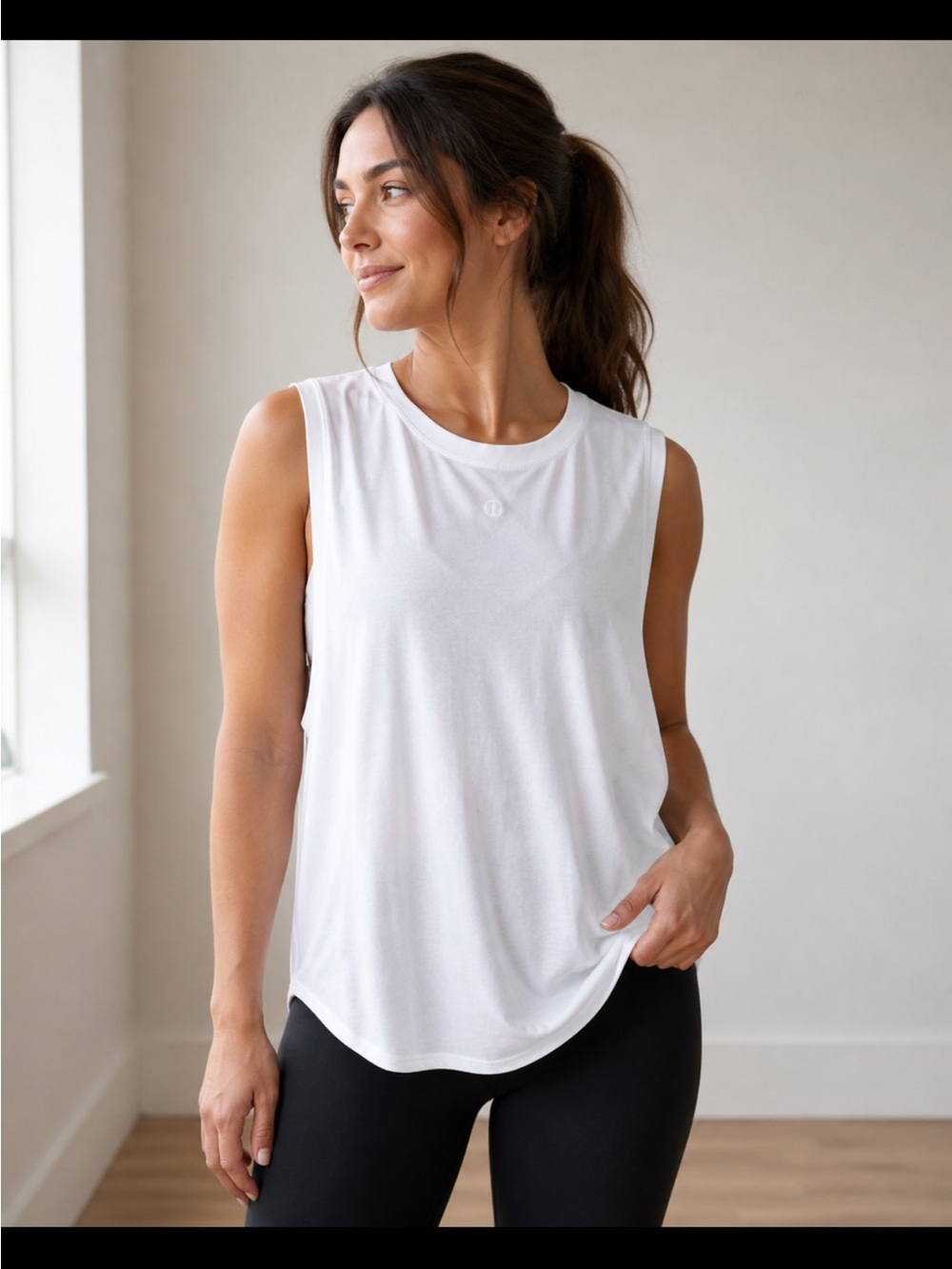 lululemon athletica White Relaxed Muscle Tank - Picture 1 of 2